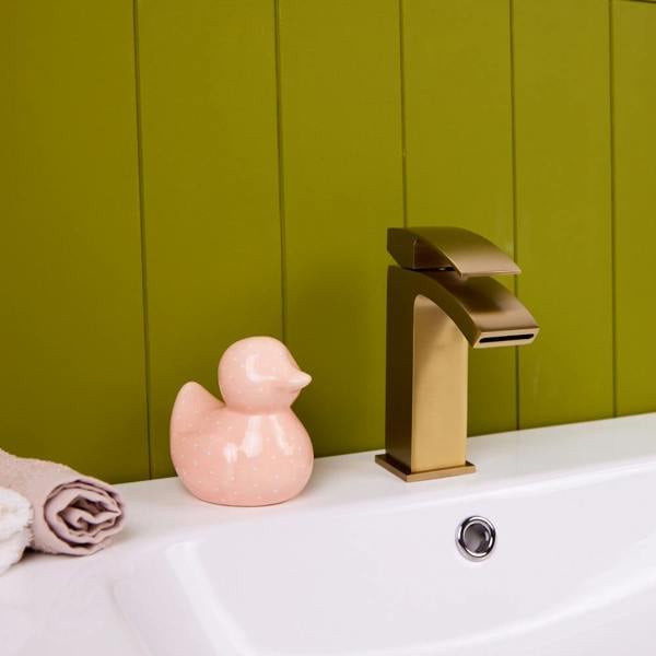 Flode Boras | Mono Basin Mixer Tap | Brushed Brass