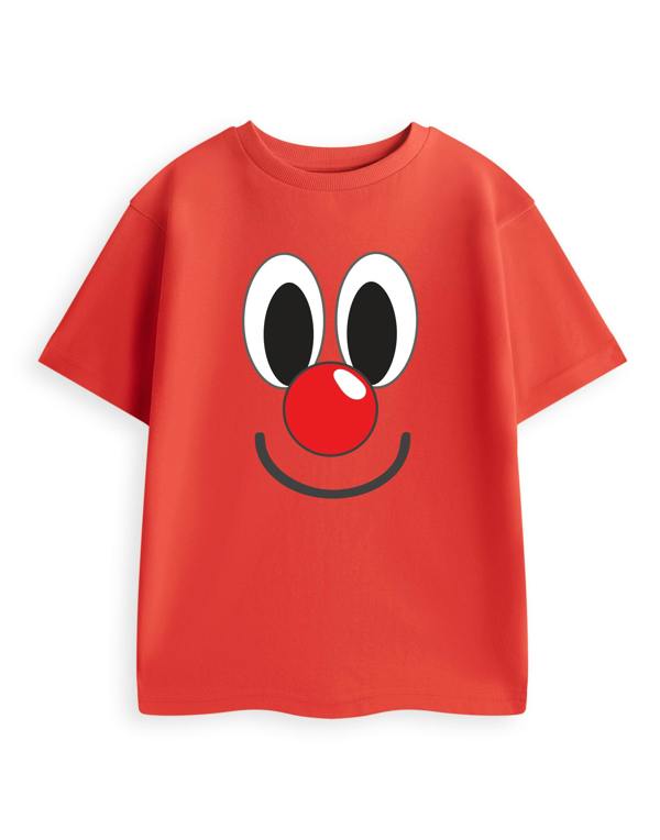 Show Me The Merch Unisex Kids Red Red Nose Day Short Sleeved T-Shirt