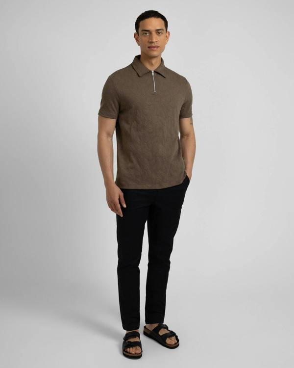 Steel & Jelly Norwood - Leaf Textured Polo Shirt