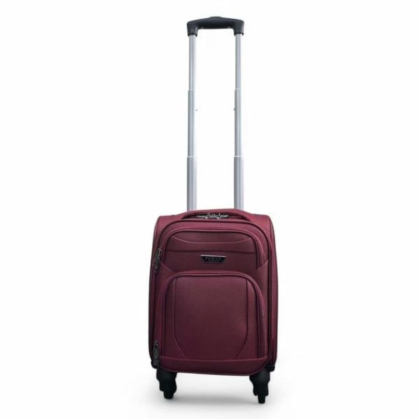 Infinity Luggage Soft Shell Lightweight Nylon Suitcase Set 4 Wheel Travel Case Holiday Bags