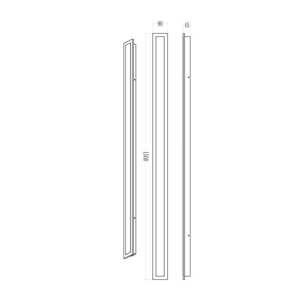 Milagro Wow wall lamp 30W 3CCT IP54 150cm