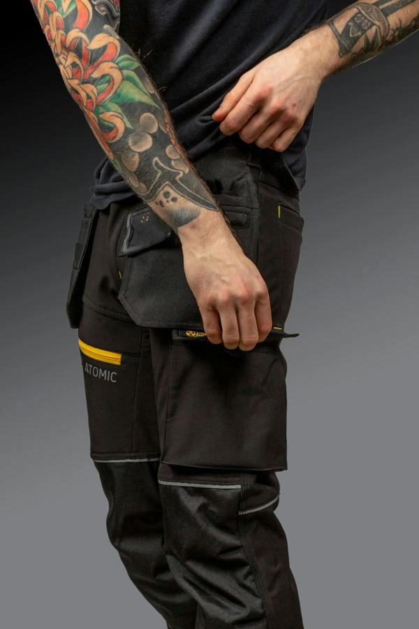 Atomic Workwear Slim Fit Softshell Trousers – Flexible, Durable & Weather-Resistant - Hi-Vis Trousers