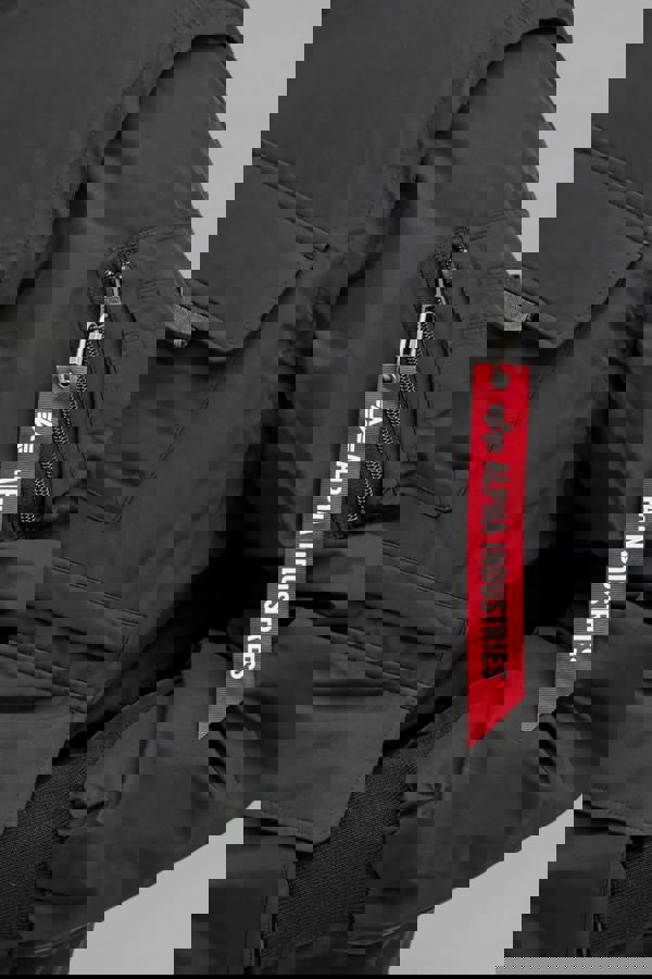 Alpha Industries Men's Multi Pocket Flight Jacket Black