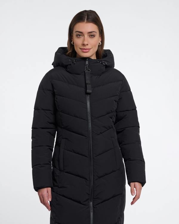 Rino & Pelle Zendaya Womens Padded Coat With Hood - Black | CHO | Designer Womens Padded Coat