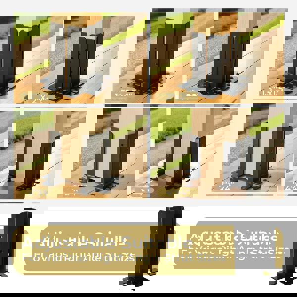 Traderight 8PCS Fence Post Base Brackets with Screws Metal Rustproof Support Kit