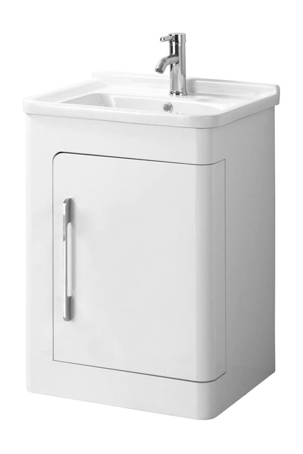 Savannah White Hi Gloss Under Basin One Door Cabinet