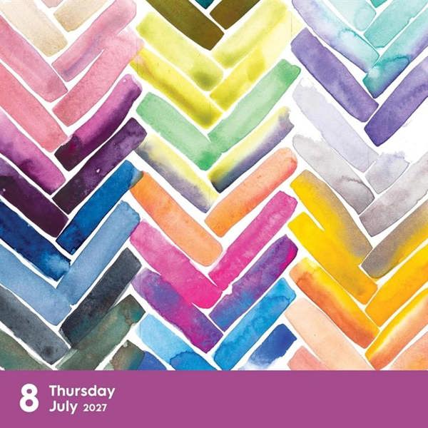 A Year of Reverse Colouring Desk Calendar 2027, Desk Calendars, Day To View, Art, Gift