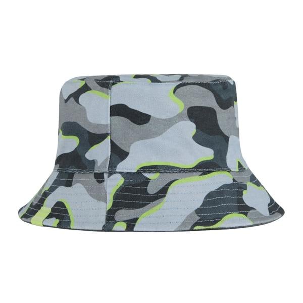 Regatta Childrens/Kids Camo Reversible Bucket Hat - Camo Green/Dark Storm - 