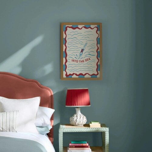 Joules Into the Sea 50 X 70 Wood Frame | Blue