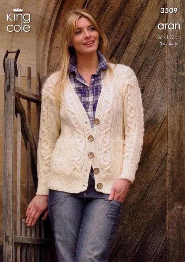 King Cole Fashion Knitting Pattern 3509, Waistcoats, Cardigans for Women, 34 - 44 Inches - Advanced