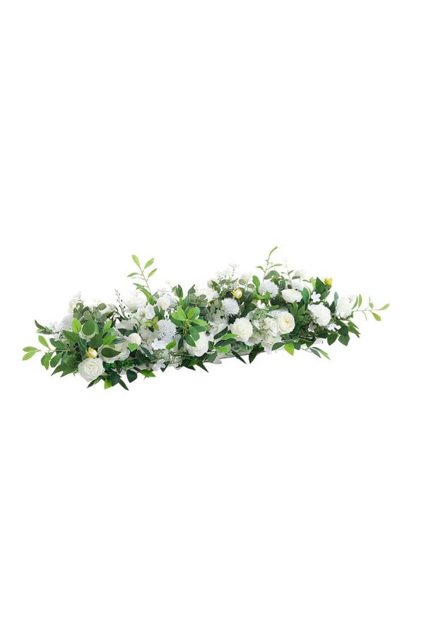 Living and Home 100 x 35cm Artificial Peony Rose Silk Flower Row for Wedding Aisle Decor