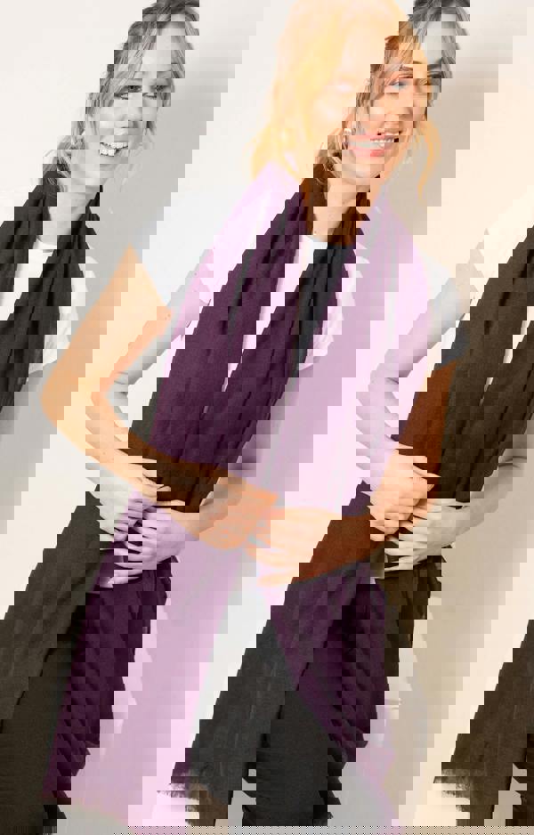 Alie Street London Aurielle Silk Wool Scarf - Imperial Purple