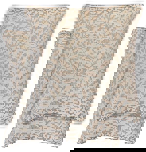 Enhanced Living Pair of Sherwood Jacquard Leaf Double Sided Zip Opening Piped Edge Cushion Covers - Cases Only