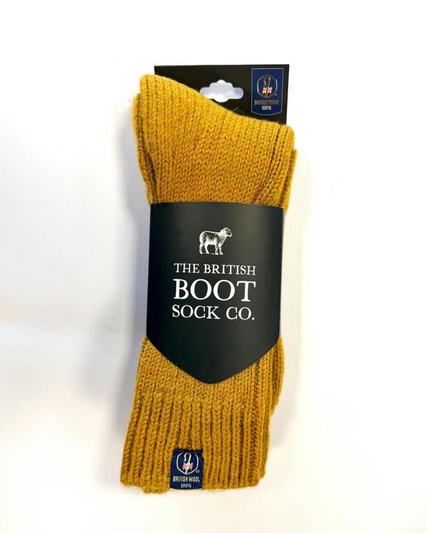 Jemsox British Wool Boot Socks – Mustard Fields | 100% British Wool Luxury Boot Socks