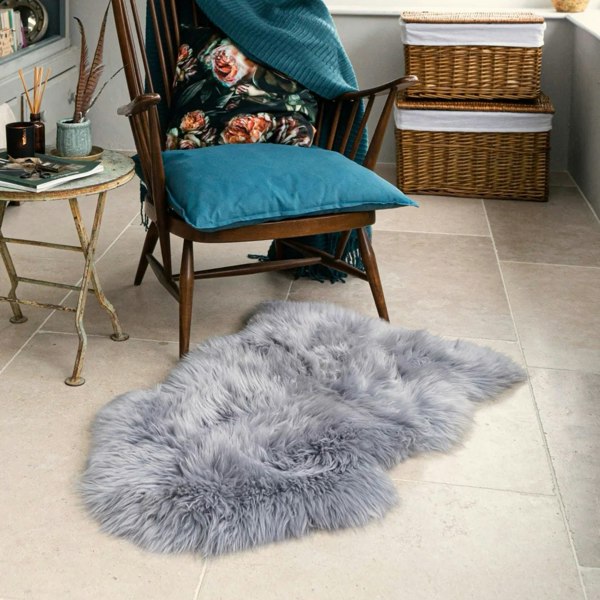 Infinity Leather Genuine Sheepskin Real Natural Wool Area Rug