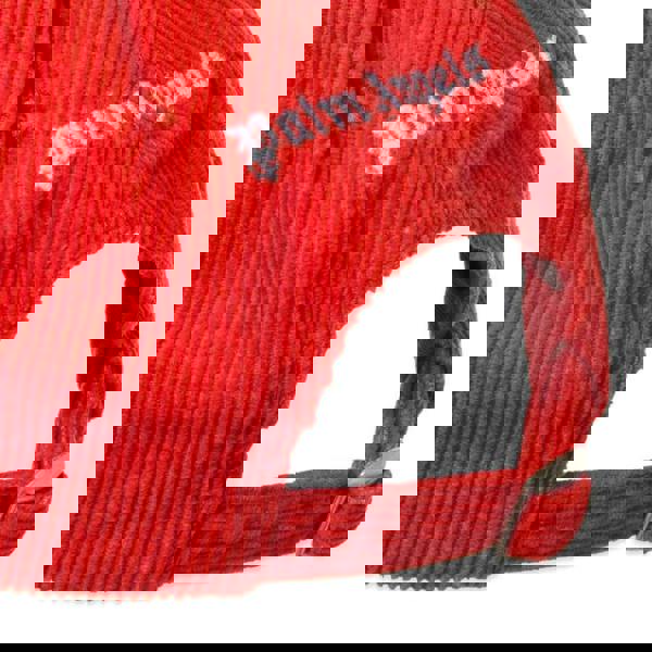 Palm Angels Logo Corduroy Baseball Cap - Red - 