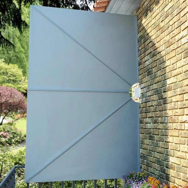 Berkfield Collapsible Terrace Side Awning Grey 300x200 cm