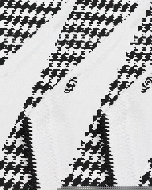 Lambretta Mens Checkered Casual Retro Mod Ska Black Polo Shirt