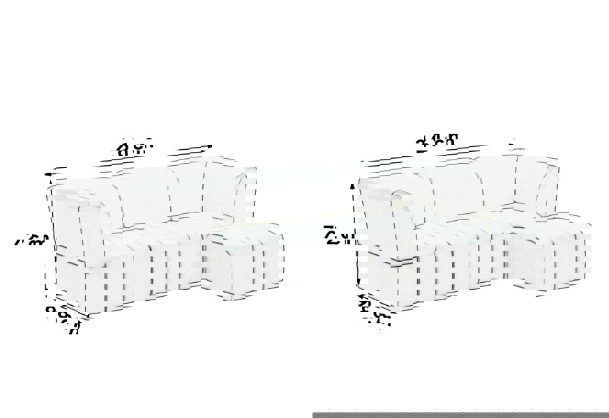 DS Living Lena 3 Seater Fabric Sofa - Cream