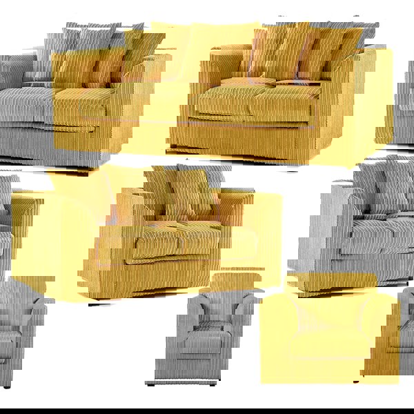 Furnishings For Less Luxor Full Jumbo Cord 3 Piece Suite - Scatter Back