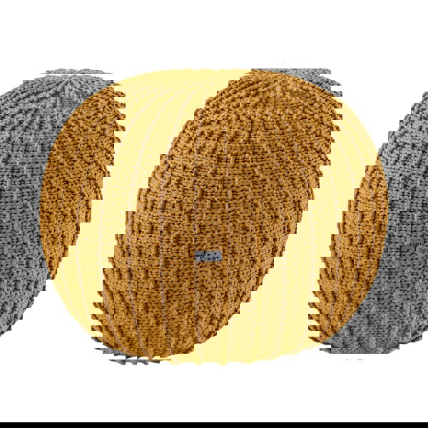 Knitted pouffe, Medium | MUSTARD - Zuri House