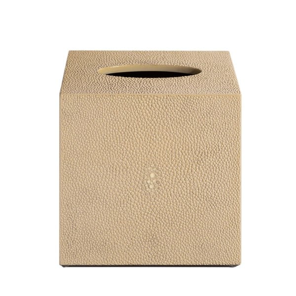 POSH TRADING COMPANY Chelsea Square Tissue Box - Shagreen Natural