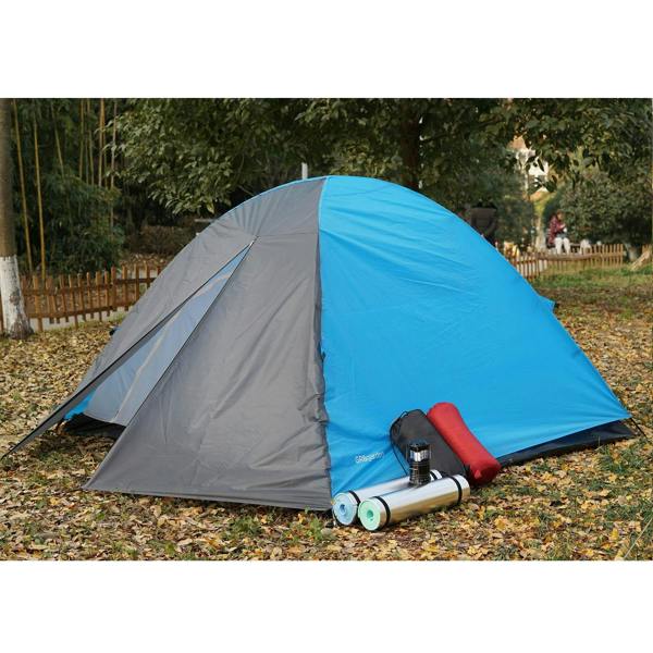 Gr8 Garden 2 Person Camping Starter Set 4 Man Tent Sleeping Bags Mats LED Lantern Festival Kit