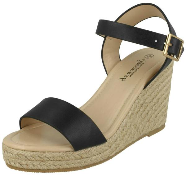 Savannah Ladies Savannah High Rope Wedge Sandals F10888