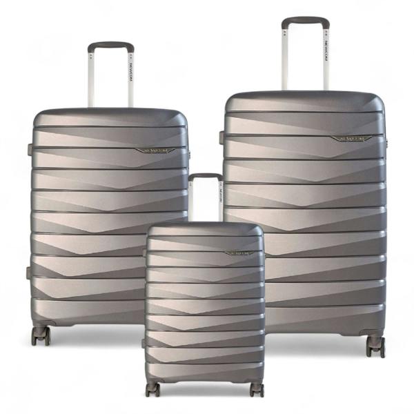 Infinity Luggage Strong Hard Shell TSA Suitcase Set 8 Wheel Cabin Luggage Holiday Travel Case