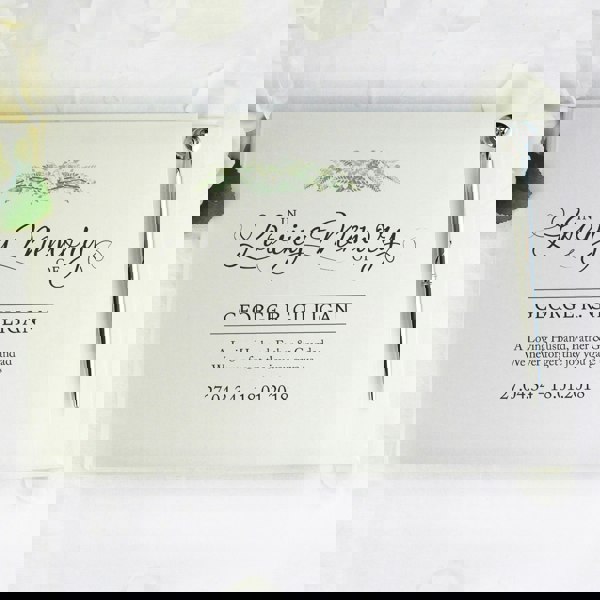 Personalised Memento Company Personalised In Loving Memory Hardback Guest Book & Pen