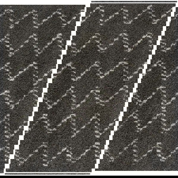 Shaggy Dark grey rug High Qualit Elegant Moroccan Pattern Suitable for Floor heating