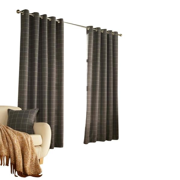 Furn Ellis Ringtop Eyelet Curtains - Navy - 
