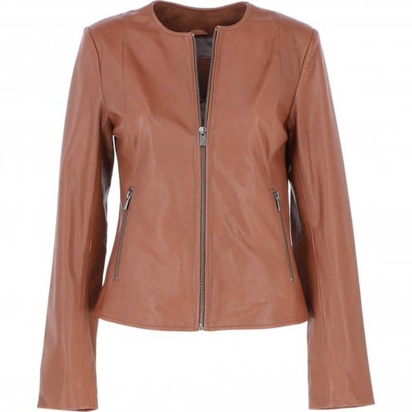 Ashwood Collarless Ladies Casual Leather Jacket: AWL-1282