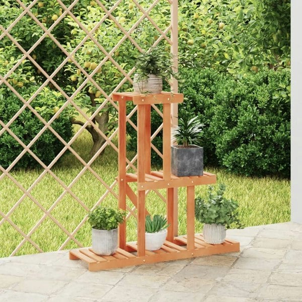 Berkfield Flower Stand 81x25x75.5 cm Solid Wood Fir