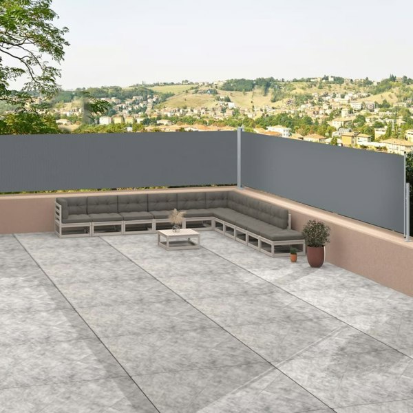 Berkfield Retractable Side Awning Anthracite 117x1200 cm