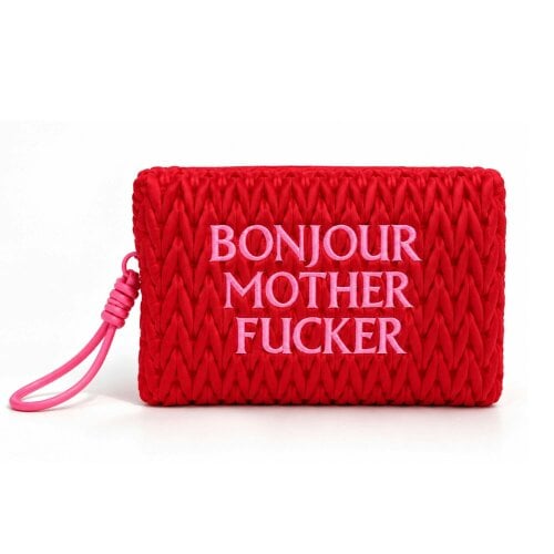 Lilly Loves Red Bonjour Mother Fucker Make Up Bag