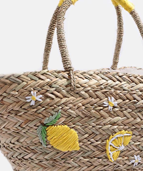 Pia Rossini Citrus - Straw Beach Basket