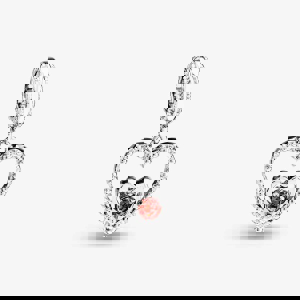 Rosa Lea January Birthstone Heart Dangle Charm AM-2THB004204-Dark Red