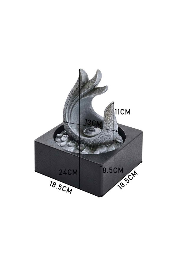 Living and Home Tabletop Resin Water Fountain with LED Light
