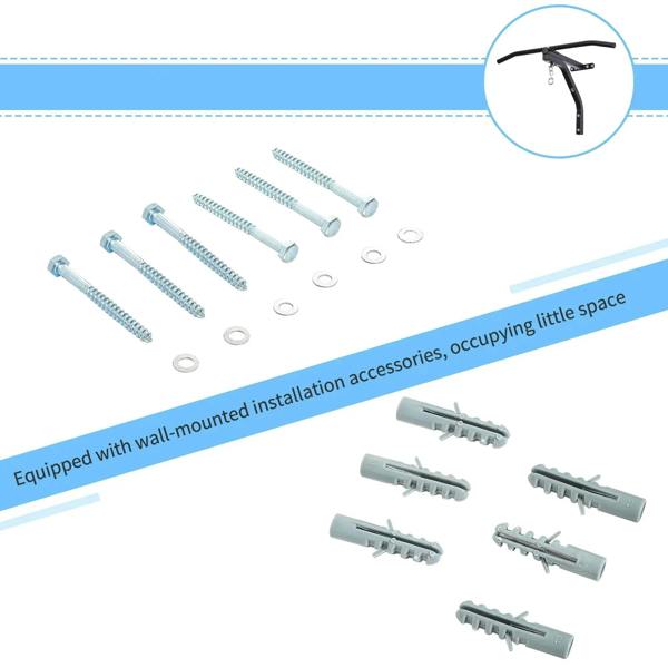 Wall-mount bracket hardware kit: screws and washers for punching bag installation