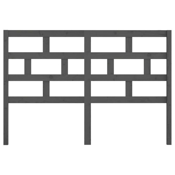 Berkfield Bed Headboard Grey 141x4x100 cm Solid Wood Pine