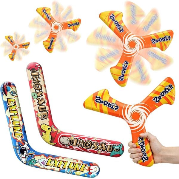 deAO Toys deAO 3 PCS Soft Foam Boomerang Toys for Kids, Easy to Throw Outdoor Toy