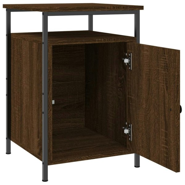 Berkfield Bedside Cabinet Brown Oak 40x42x60 cm Engineered Wood