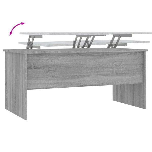 Berkfield Coffee Table Grey Sonoma 102x50.5x46.5 cm Engineered Wood