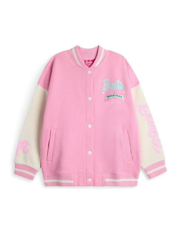 Barbie Girls Pink Dream Team Varsity Jacket