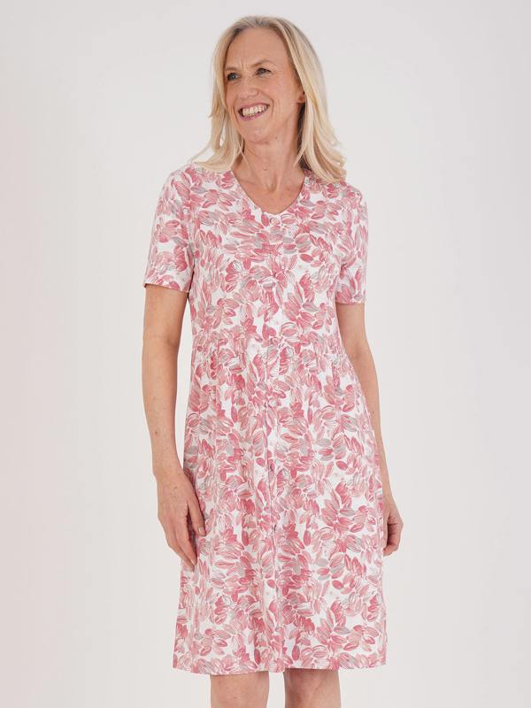 TIGI Floral Mock Placket Detail Dress
