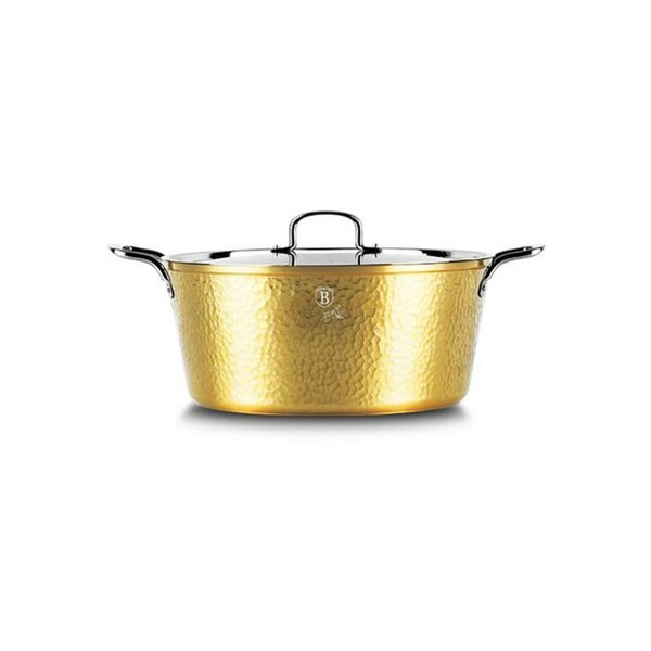 Berlinger Haus Casserole with lid,22 cm Berlinger Haus BH8010 Hammered Gold