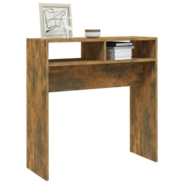 Berkfield Console Table Smoked Oak 78x30x80 cm Engineered Wood