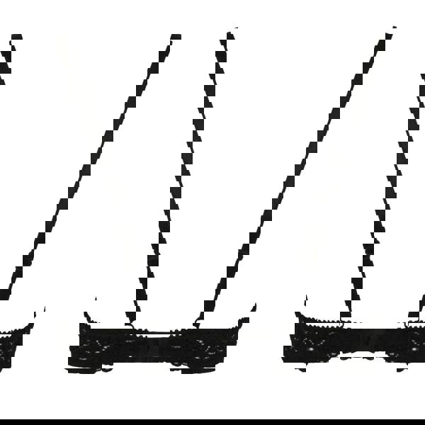 Pack shot back view of Very You small cup bra in black – small bust lingerie with longer adjustable straps