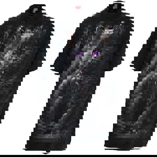 CATTITUDE - Front Print T-Shirt Black